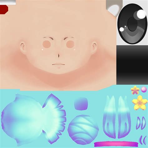 yandere face|Texture Storage/Student's Face and Hair .